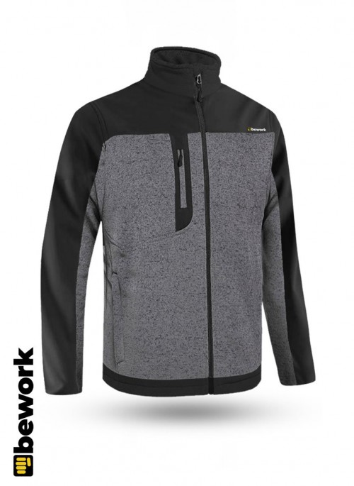 ONETREK GRİ SOFTSHELL PARÇALI POLAR CEKET
