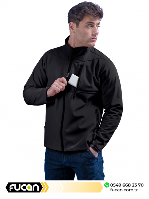 SİYAH SOFTSHELL MONT