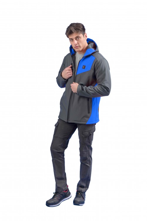 ISITMALI SOFTSHELL MONT (PARÇALI MAVİ)