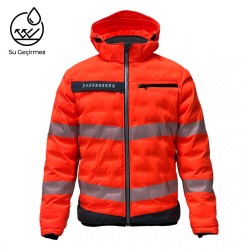 VIZWELL NEON TURUNCU YÜKSEK GÖRÜNÜMLÜ TÜNEL DOLGULU İŞ MONTU 1