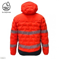 VIZWELL NEON TURUNCU YÜKSEK GÖRÜNÜMLÜ TÜNEL DOLGULU İŞ MONTU 2