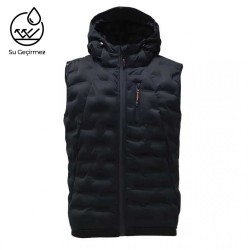 VIZWELL SU GEÇİRMEZ TÜNEL DOLGULU SİYAH İŞ YELEĞİ 1